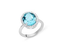 Anello Miluna Donna LA GEMMA DEL CIELO in Argento Acquamarina LID3465 - LID3465